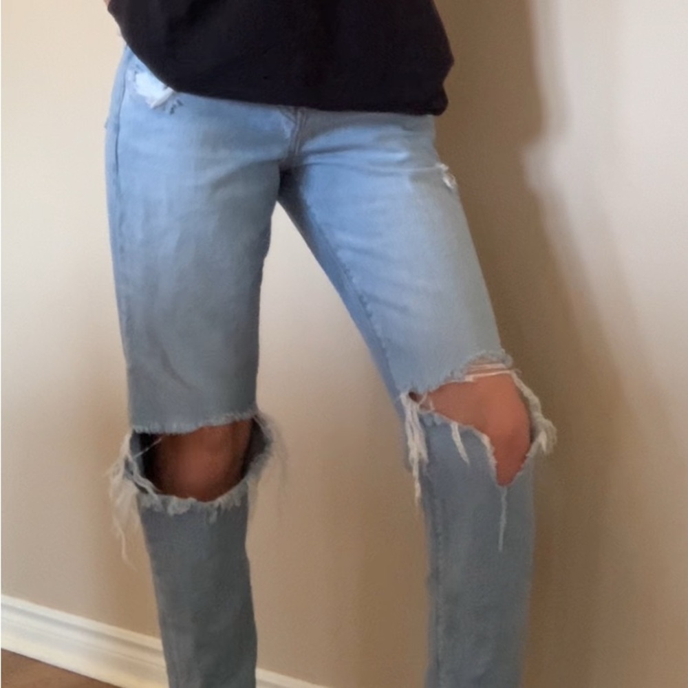 Light Blue Distressed Women's Jeans